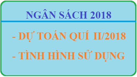 Tình hình sử dụng dự toán ngân sách Quý II năm 2018