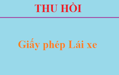 Về việc thu hồi GPLX