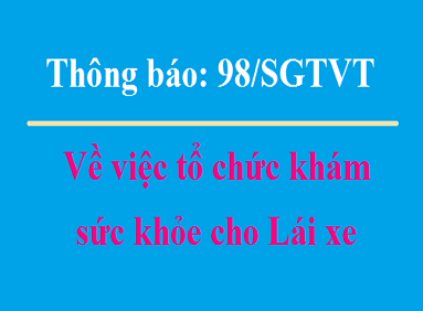 Thông báo: Về việc tổ chức khám sức khỏe cho Lái xe