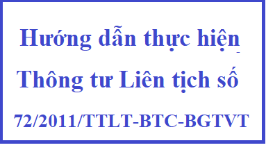 Tăng cường hướng dẫn thực hiện Thông tư liên tịch số 72/2011/TTLT-BTC-BGTVT