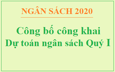 Về việc công bố công khai thực hiện dự toán ngân sách quý I năm 2020 của Sở GTVT