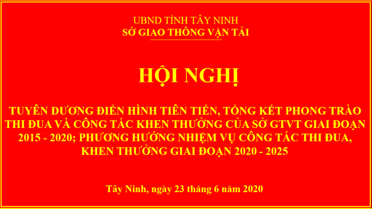 Hội nghị điển hình tiên tiến ngành Giao thông vận tải giai đoạn 2020 - 2025