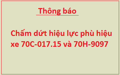 Chấm dứt hiệu lực phù hiệu của phương tiện vận tải