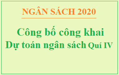 Về việc công bố công khai thực hiện dự toán ngân sách quý IV năm 2020 của Sở Giao thông vận tải Tây Ninh