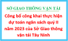 Công bố công khai thực hiện dự toán ngân sách quý II năm 2023 của Sở Giao thông vận tải Tây Ninh